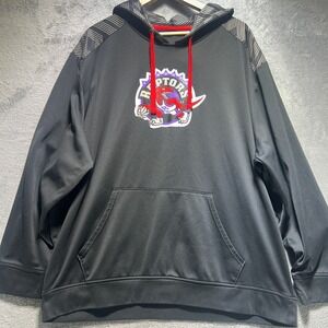 Toronto Raptors Mens Black Graphic Hoodie Sweatshirt XL‎ NBA Basketball Y2K
